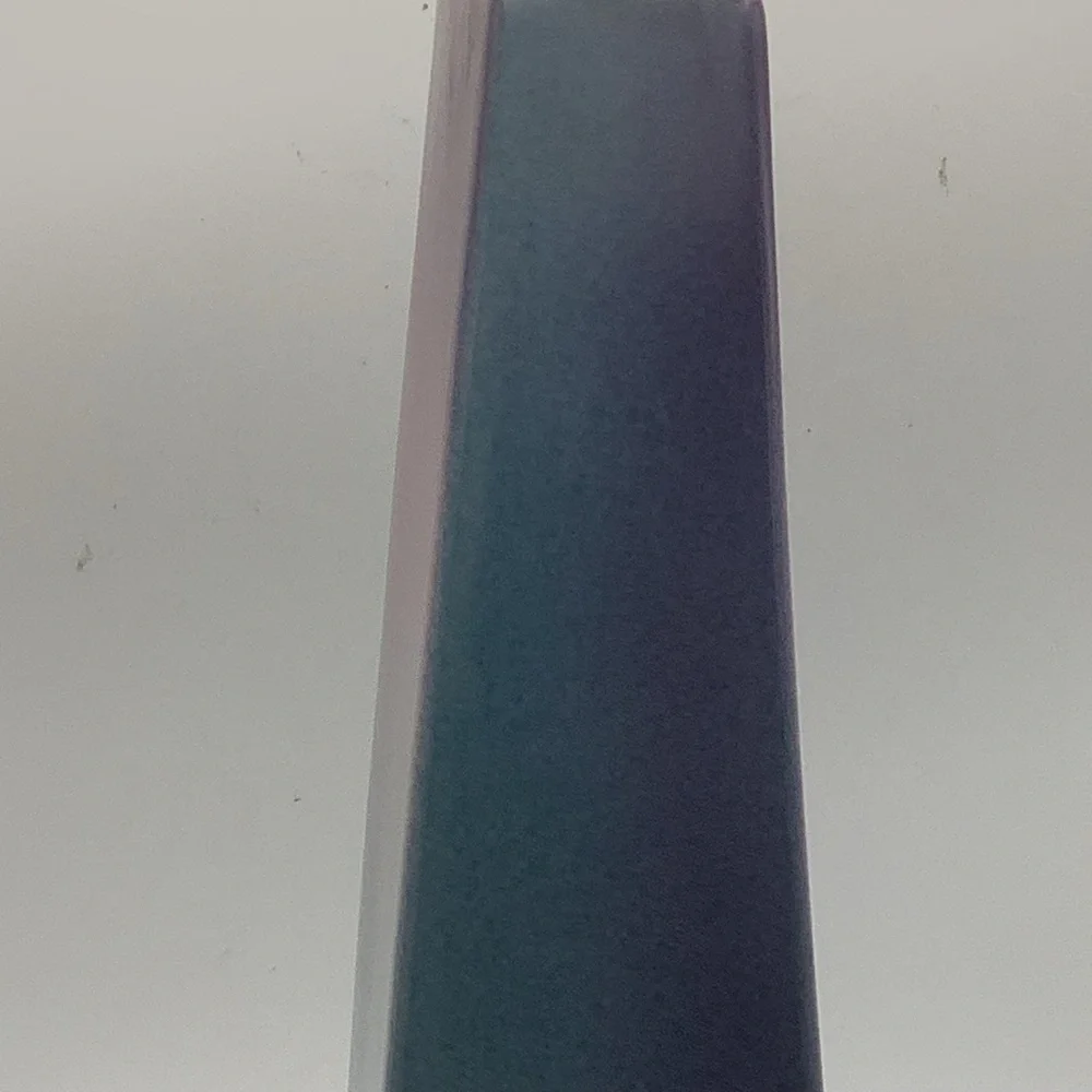 Purple and Blue Ombre Triangular Ceramic  Vase